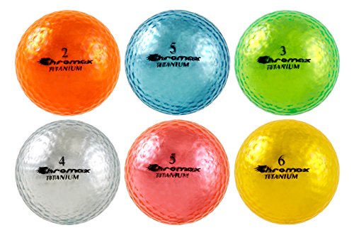 Chromax High Visibility M1x Golf Balls, Pack of 6 Balls (Newer Version)