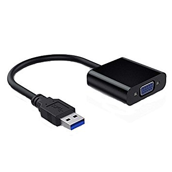 Patuoxun USB 3.0 to VGA Video Graphic Card Display External Cable Adapter for PC Laptop Windows 7/8/8.1/10/XP