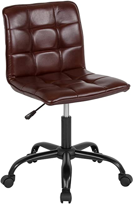 Flash Furniture Sorrento Home and Office Task Chair in Brown LeatherSoft, BIFMA Certified