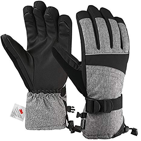 Andake Ski Gloves for Women, 3M Thinsulate Warm Gloves, Touchscreen Winter gloves, Waterproof Membrane Layer & Adjustable Cuff, Best for Riding, Snowboarding, Skiing and other Winter Sports