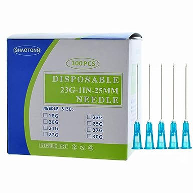 Disposable sterile Needles 100Pack (23G-1.5IN)