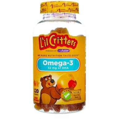 L'il Critters Omega-3 Gummy Fish Assorted Flavors - 120 ct, Pack of 2