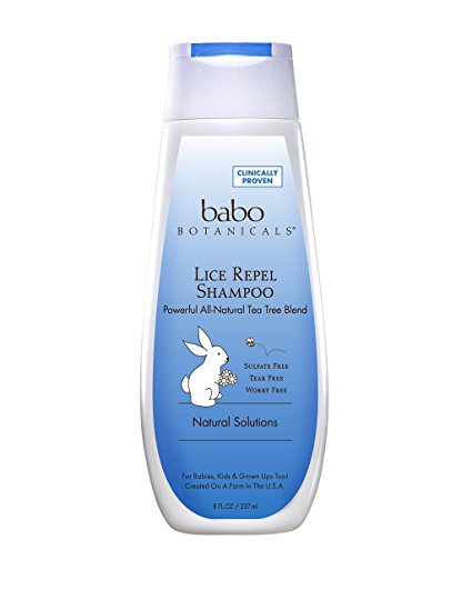 Babo Botanicals Lice Prevention Kids Shampoo – Rosemary & Tea Tree, 8 Oz, Best Lice Repel & Prevention, Natural, Sensitive