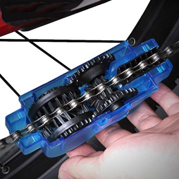 Bike Chain Cleaning Tool by uelfbaby Outdoors-Our newly designed cleaner uses rotating brushes to make bicycle chain maintenance easy-Lifetime unlimited warranty- no risk involved!