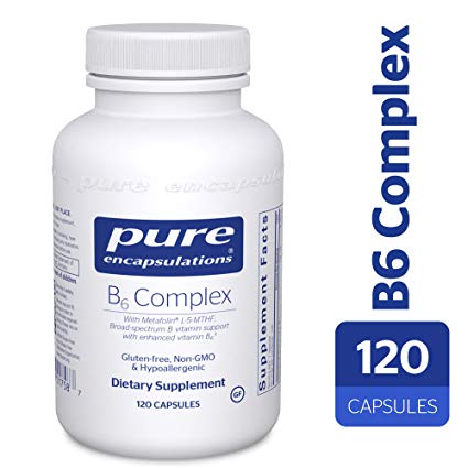 Pure Encapsulations - B6 Complex - Hypoallergenic Dietary Supplement with Metafolin L-5-MTHF - 120 Capsules