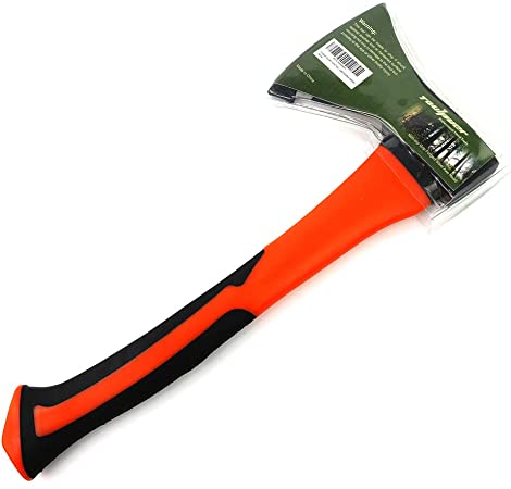 Toulpuer Sharp-Edged Steel Soft Non-Slip Grip Handle Axes Garden Hand Tools Axes Camping Lawn Outdoor Hatchet 12.5 Inch