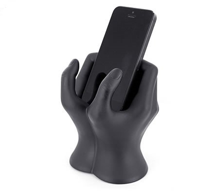 The Art of Hand Mobile Phone Holder (Black Matte Finish) by ARAD