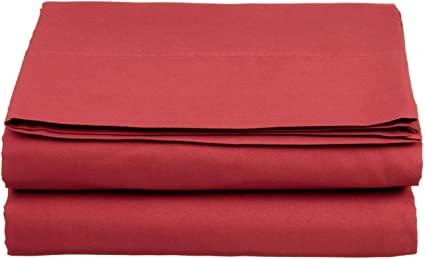 Luxury king flat brushed microfiber, Burgundy