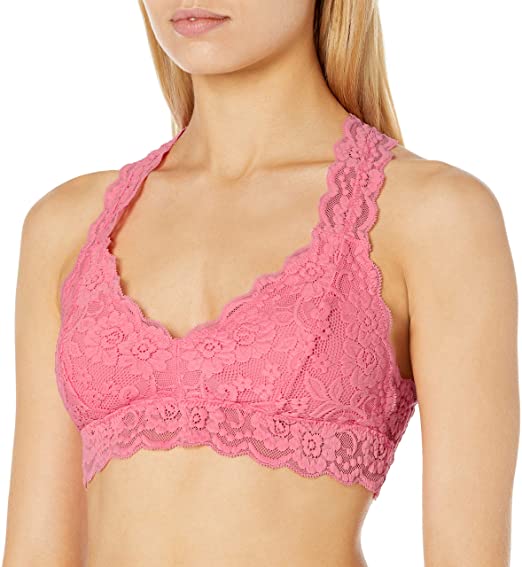 Amazon Brand - Mae Women's Racerback Lace Plunge Bralette (for A-C cups)