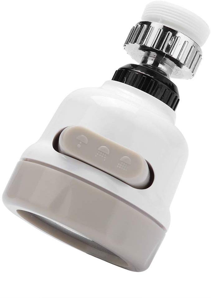 360° Rotatable Kitchen Faucet Spray Head Tap Splash Filter Nozzle 3 Modes Adjustment