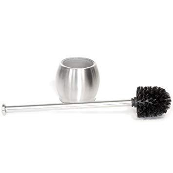 Toilet Tree Modern Deluxe Freestanding Cleaning Tools (Stainless Steel, Toilet Brush 6.5” x 6.5” x 18.5”)