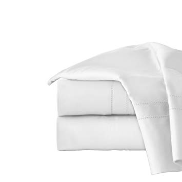 Pointehaven 620 Thread Count Long Staple Cotton Deep Pocket Oversized Sheet Set, King, White