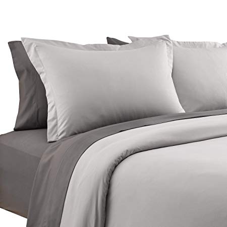 Karalai Grey Duvet Cover King, Soft Luxurious Hotel Quality Bedding (Light Grey King)