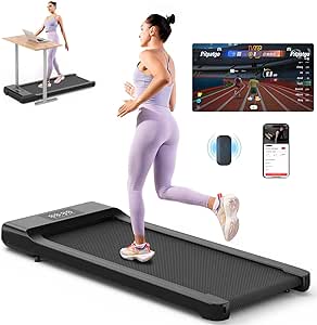 Walking Pad, Raceable 2.5HP Under Desk Treadmill, Smart App Control, 300 lbs Weight Capacity, Includes Remote & LED Display, Easy-to-Move Design