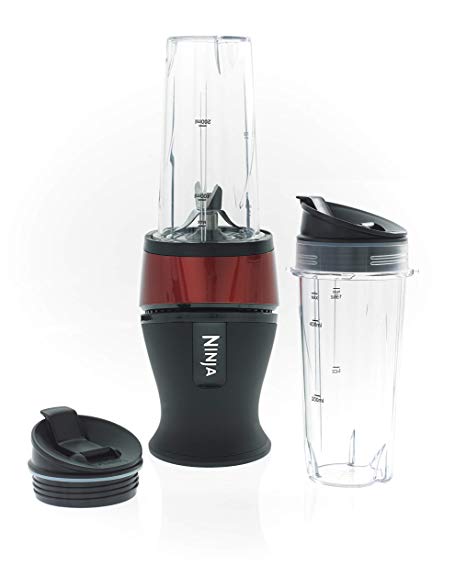 Nutri Ninja Slim Blender and Smoothie Maker [QB3001UKMRS], 700W, Metallic Red