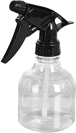 Marktol Clear Plastic Spray Bottles,Black Trigger Sprayers with Adjustable Nozzle,Use for Hair, Spas, Cleaning Solutions, Plants