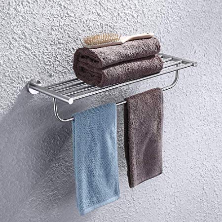 KES Towel Rack, with Towel Bar 23 Inch Brushed Bathroom Shelf Wall Mount, SUS 304 Stainless Steel, A2110-2