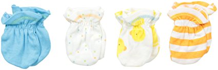 Gerber Unisex-Baby Newborn Four-Pack Mittens