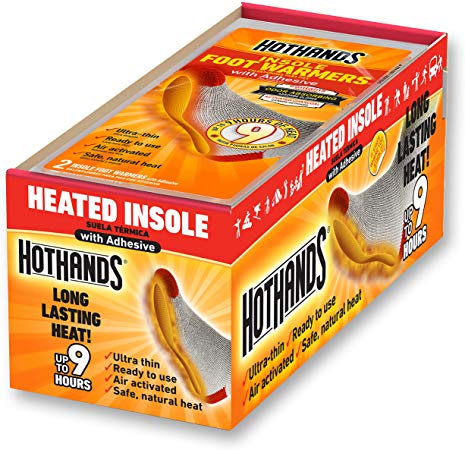 HotHands Insole Foot Warmers - Long Lasting Safe Natural Odorless Air Activated Warmers - Up to 9 Hours of Heat - 16 Pair