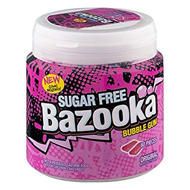 Sugar Free Bazooka Gum - 60CT Tub