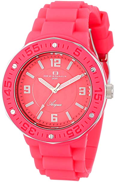 Oceanaut Women's OC0212 "Acqua" Stainless Steel and Pink Silicone Watch