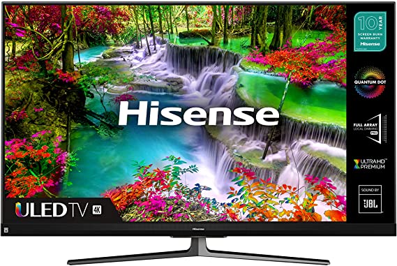 HISENSE 55U8QFTUK Quantum Series 1000-nit 55-inch 4K UHD HDR Smart TV with Freeview play, and Alexa Built-in (2020 series)