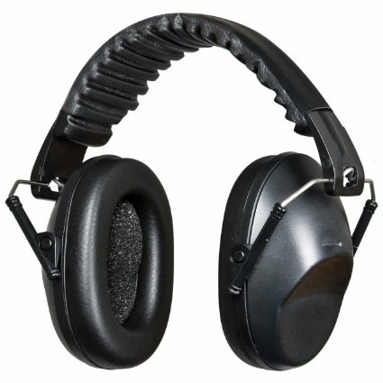 Ultimate Arms Gear Tactical Low Profile Black Ear Muff Earmuff Protection Fold-Away Padded Head Band NRR 22db