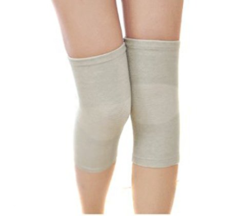 EUBUY Bamboo Ultra-thin Breathe Elastic Knee Wrap Leg Support Brace Pads Kneecap Kneelet Sleeve For Sports Yoga Dance Pack Of 1 Pair (M)