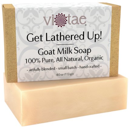 Certified Organic GOAT MILK Soap - by Vi-Tae® - 100% Pure, All Natural, Aromatherapy Luxury Herbal Bar Soap - 4oz