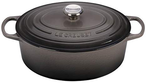 Le Creuset Signature Enameled Cast-Iron 6.75 Quart Oval French (Dutch) Oven, Oyster