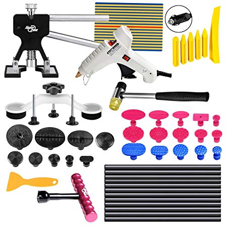 FLY5D® 49Pcs Car Body Paintless Dent Repair Tools Set Kits Puller Lifter Hail Slide Hammer Glue Gun Stick