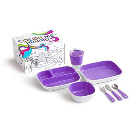 Munchkin Color Me Hungry Toddler Dining Set, Purple