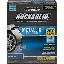 Rust-Oleum Rock Solid Metallic Floor Coating Extreme High Gloss Brilliant Blue