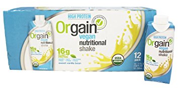 Orgain Vegan Nutritional Shake Sweet Vanilla Bean -- 12 Shakes