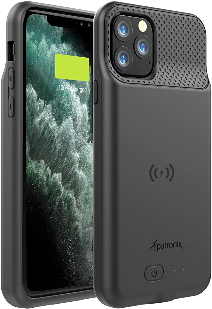 Alpatronix iPhone 11 Pro Battery Case, BX11Pro 4200mAh Slim Portable Protective Extended Charger Cover with Qi Wireless Charging Compatible with iPhone 11 Pro (5.8 inch) (Black)