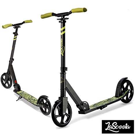 Lascoota Scooters for Kids 8 Years and up - Featuring Quick-Release Folding System - Dual Suspension System   Scooter Shoulder Strap 7.9" Big Wheels Great Scooters for Adults and Teens