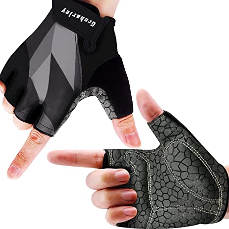 Grebarley Cycling Gloves for Men MTB Gloves Women Bike Gloves Anti-slip Shock-absorbing Breathable Half Finger Bicycle Biking Gloves