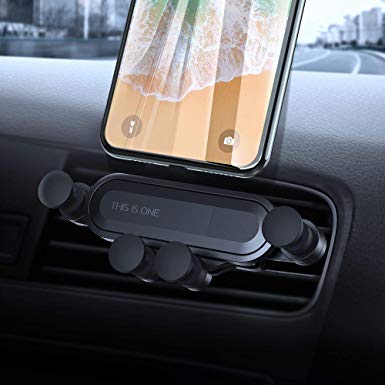 IPOW Car Phone Mount, 2019 New Universal Auto-Retractable Hands Free Gravity Car Air Vent Cell Phone Holder with Auto Lock and Auto Release for All Smartphones