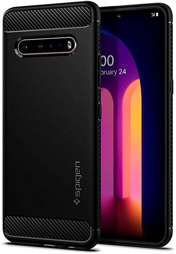 Spigen Rugged Armor Designed for LG V60 ThinQ Case (2020) - Matte Black