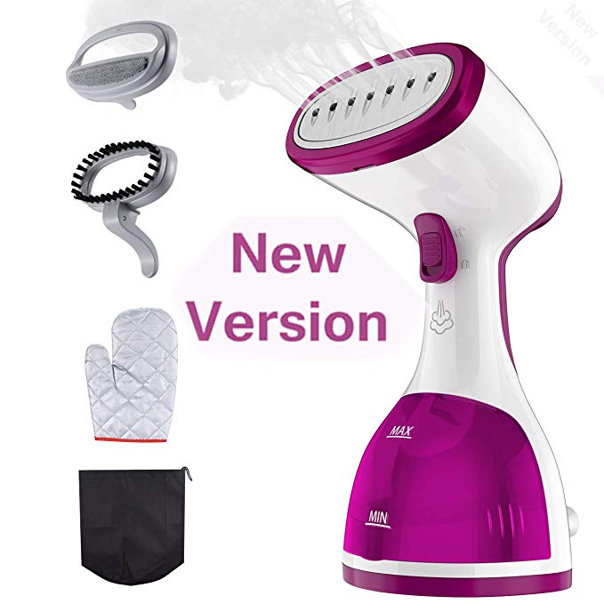 PICTEK Clothes Steamer, 1000-Watt Handheld 360-Degree Anti-Leakage Garment Steamer, Powerful Travel Steamers for Fabric Clothes with 260ml Large Capacity, 35s Fast Heat-up, Auto-Off, Anti-Scalding Glove, 100% Safe Portable Wrinkle Remover for Home and Travel