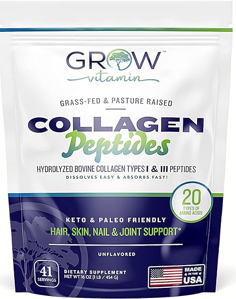 Live Well Collagen Powder - Collagen Peptides with All-Natural Hydrolyzed Protein - Collagen Peptides Powder for Hair Nail and Skin Support - Collagen Peptides Protein Powder for Joint Support