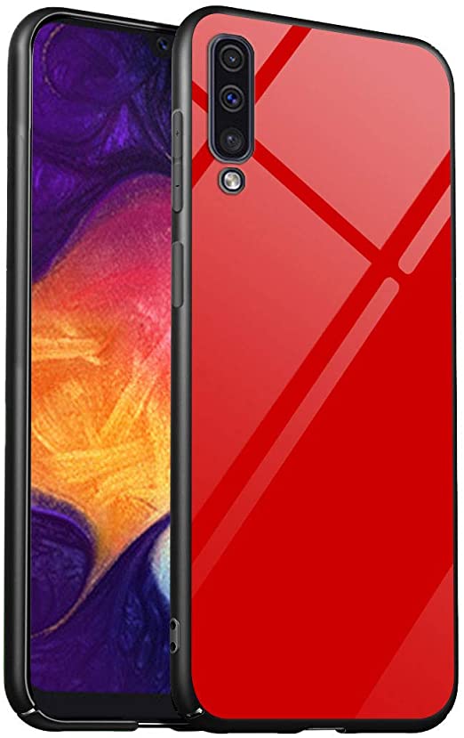 Luhuanx Case for Samsung Galaxy A50，Samsung A50s Case,Tempered Glass Quality Pattern Back TPU Frame Hybrid Shell Side Slim Case for Galaxy A50,A50s,A30s in 6.4”(2020) Anti-Drop