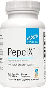 XYMOGEN PepciX - Zinc Supplements - Zinc L Carnosine Supplement to Support Gut Health and Digestive Health - Acid Reflux Medicine   Gut Support (60 Tablets)