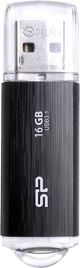 シリコンパワー USBメモリ 16GB USB3.1 & USB3.0 ヘアライン仕上げ Blaze B02 SP016GBUF3B02V1K