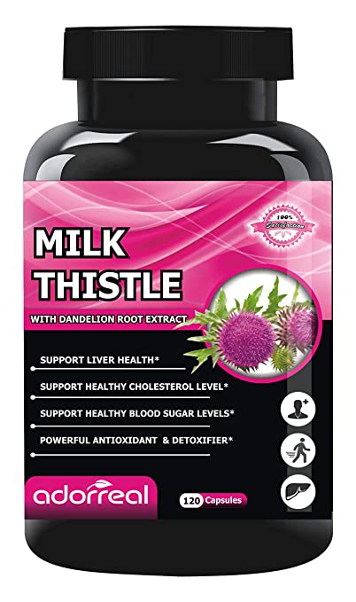 Adorreal Milk Thistle With Dandelion Root Extract- 120 capsules