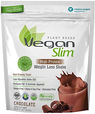 Naturade Veganslim Plant Based Vegan High Protein Weight Loss Shake – Chocolate - 25.7 oz