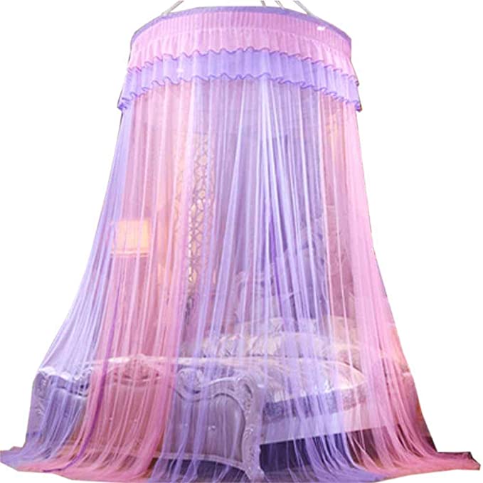 POPPAP Bed Canopy Dream Tent for Girl Boys Kids Bedroom Decor Pinke&Purple(Little Princess)