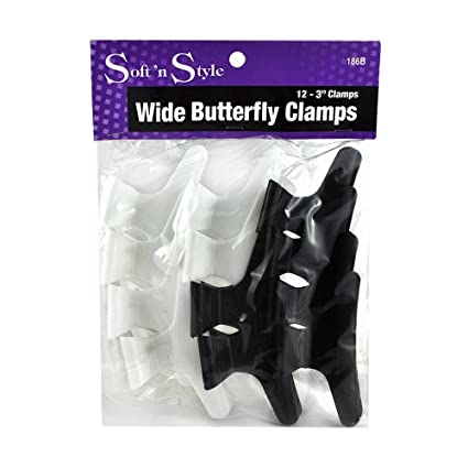 Soft 'N Style Butterfly Clamps, Large, 12 Count, 2 Pack