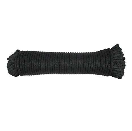 Black General Utility Rope 1/4" X 50 Ft (#8)