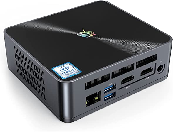 Beelink Mini PC Windows 10 Pro 4 Cores 8th Intel core i5-8279U(Up to 4.1GHz) 16GB DDR4 RAM 512GB NVMe M.2 SSD Support 4K HD Dual HDMI Display, WiFi 6, BT5.0, Gigabit Ethernet, 4USB3.0,Auto Power On